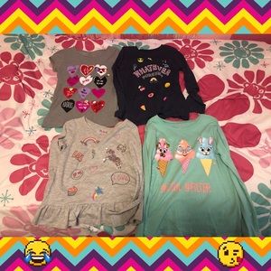 Lot of 4 size 7-8 gently used graphic tee shirts